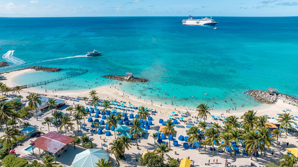 Carnival cruise ship. Caribbean and the Bahamas.