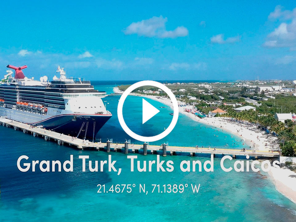 Carnival cruise ship. Grand Turk, Turks and Caicos.