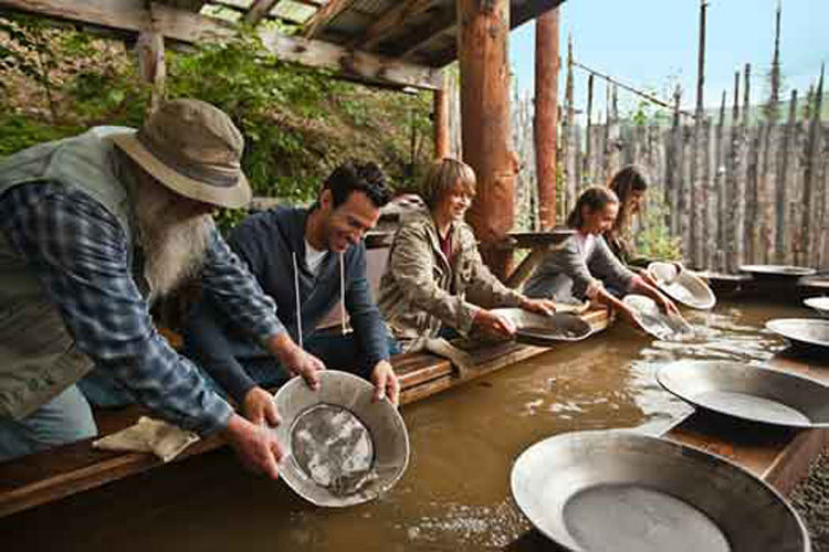 Family searches for gold in a fun excursion in alaska.