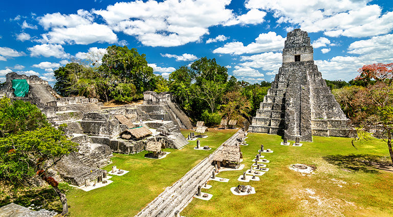 Temple of the Great Jaguar at Tikal, in Guatemala.