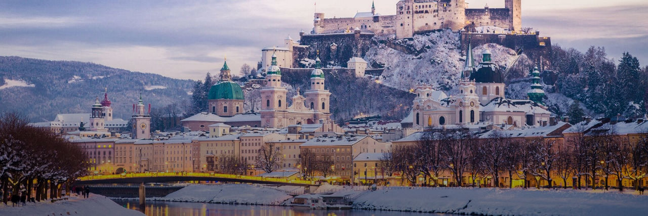 Salzburg at winter time, Austria