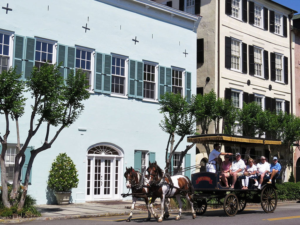 Picture of horse drawn carriage in Charleston, SC