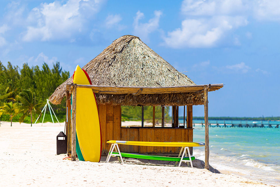 Thatch cabin, Cozumel.