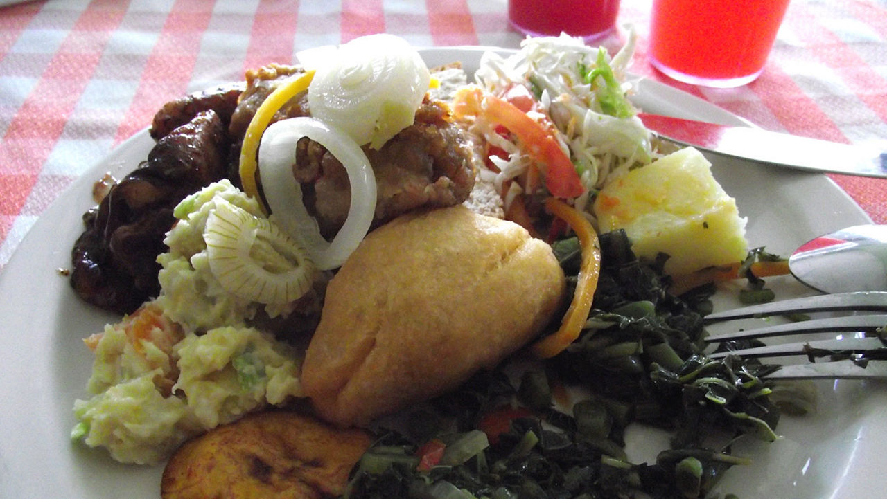 a plate of food provided in cruise