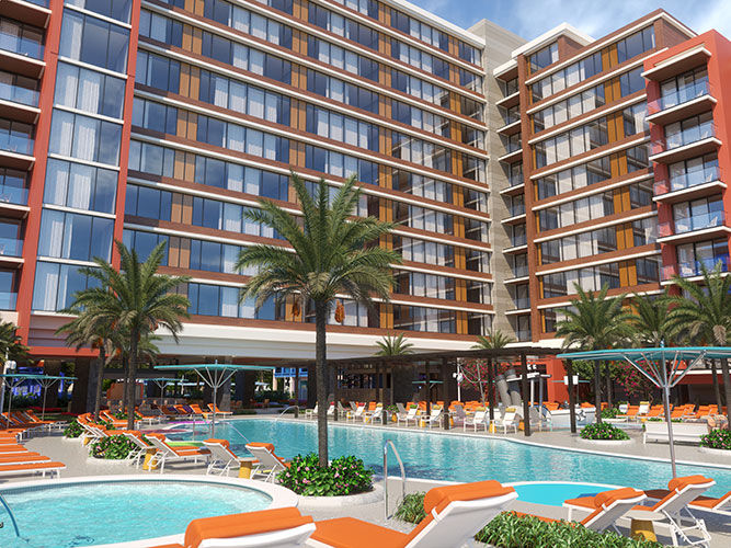 Disneyland Hotel pool view