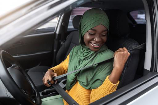 Driver in a New Car