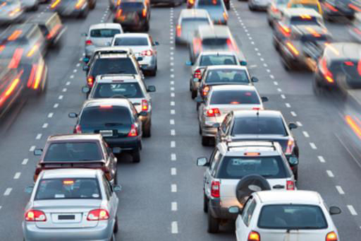 Cars Driving in Traffic