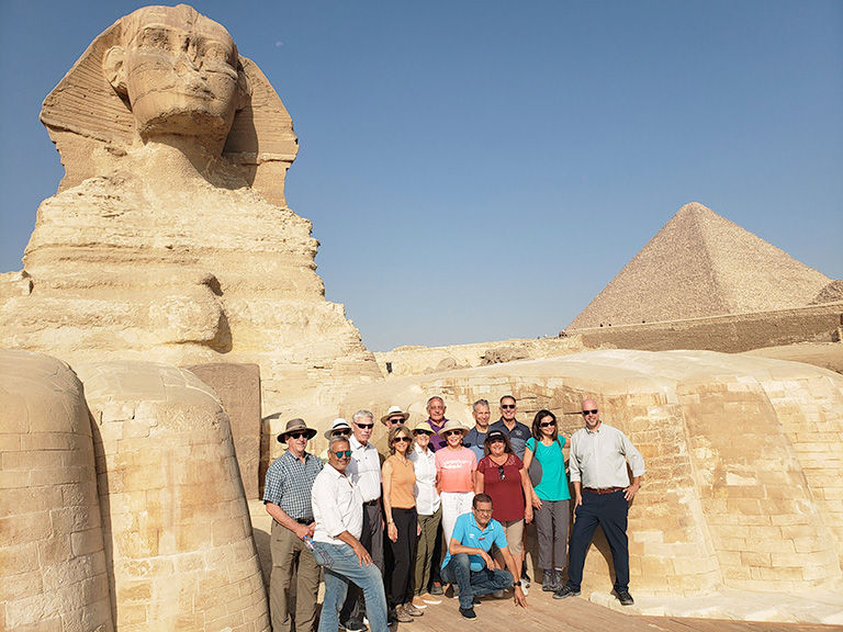 Group tour in Egypt.