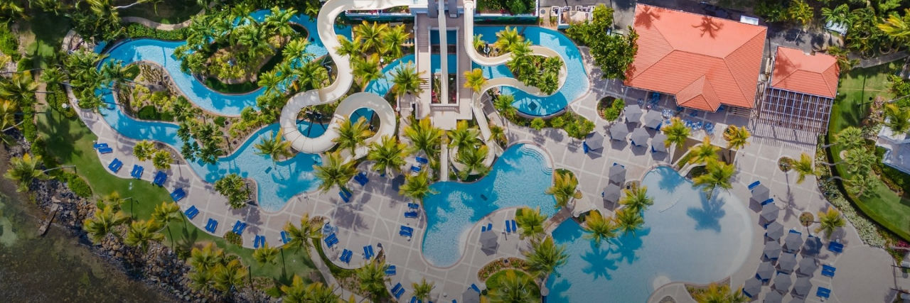 El Conquistador Resort ariel view of the pool