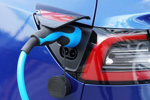 Electric Vehicle Being Charged