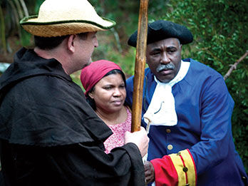 A Flight to Freedom re-enactment in Fort Mose.