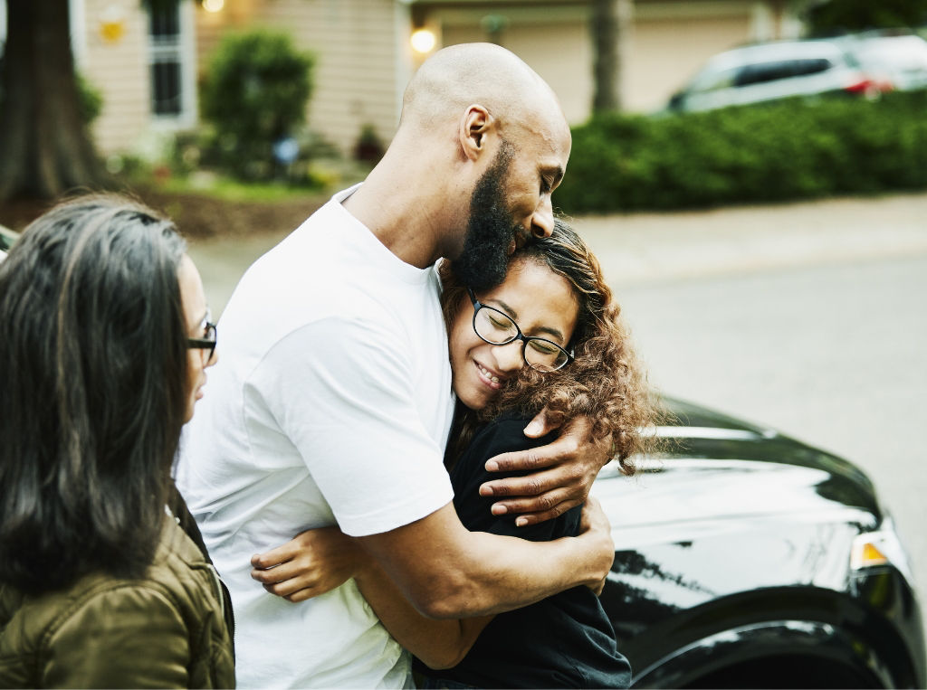 family hugging