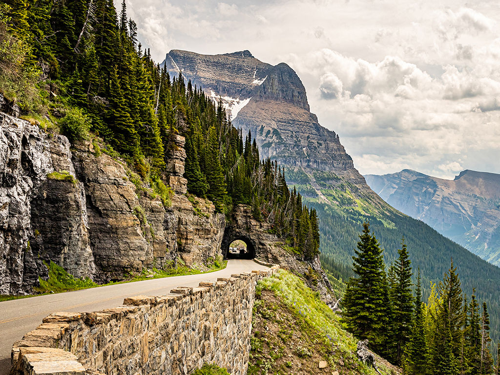 Glacier National Park in the Rocky Mountain Range of Montana.