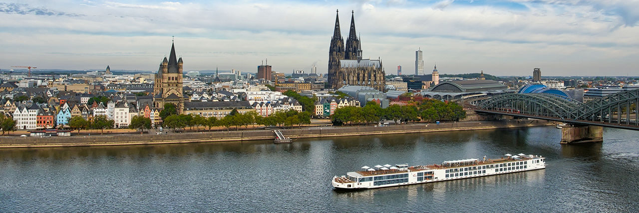 Waterfront bridge in Cologne