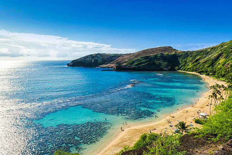A stunning beach view in Kauai, Hawaii.