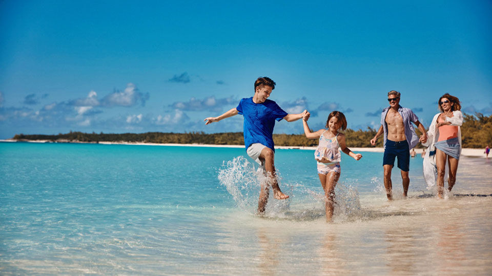 Family on the beach.