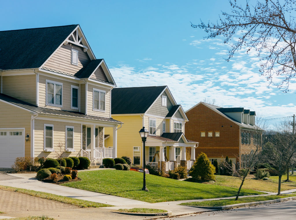 neighborhood with houses