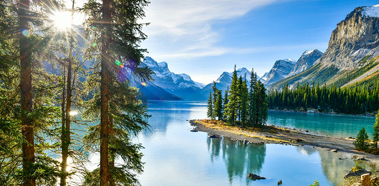 a beautiful view of the Jasper national park
