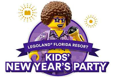 Legoland kids new year's party logo.