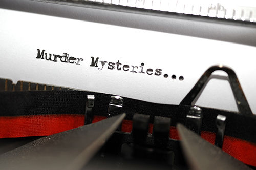 A type writer has written Murder Mysteries...
