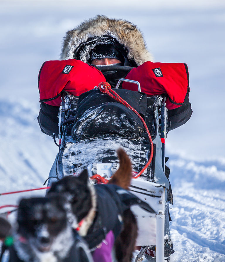 Musher sled race.