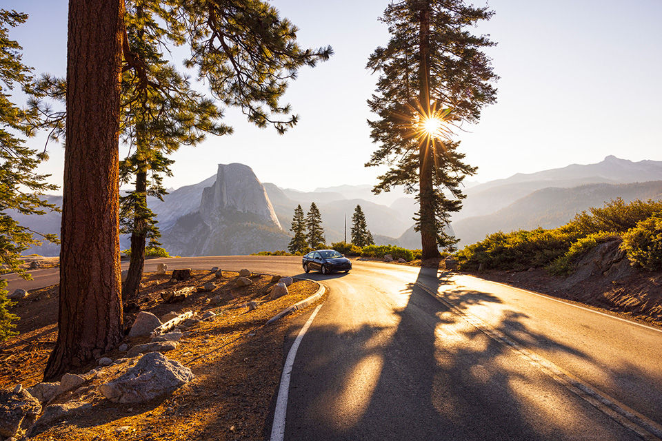 Exploring Yosemite National Parks in a Hertz Car