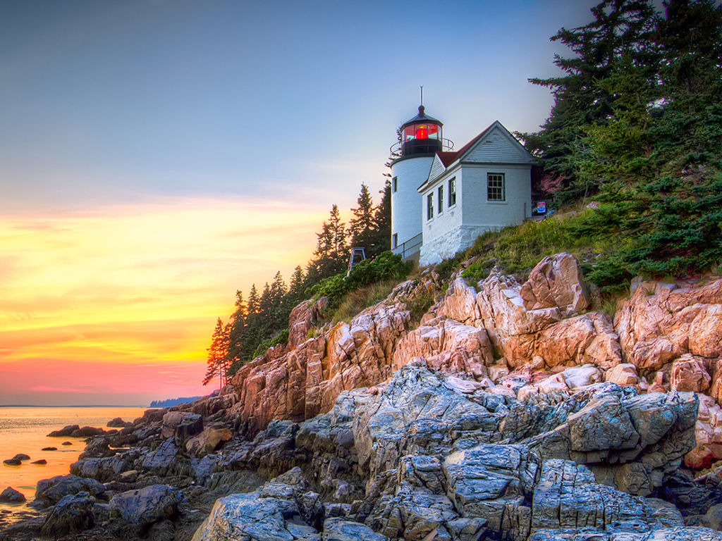 A beautiful sunset @ Bass Harbor, Acadia National Park, Maine, USA