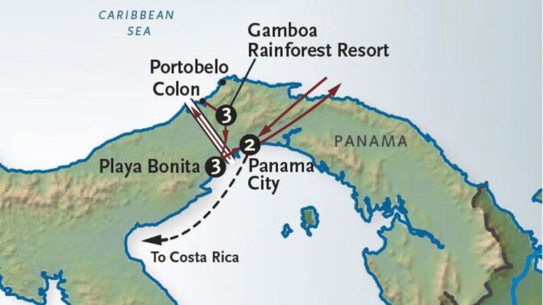 23 The Panama Canal map