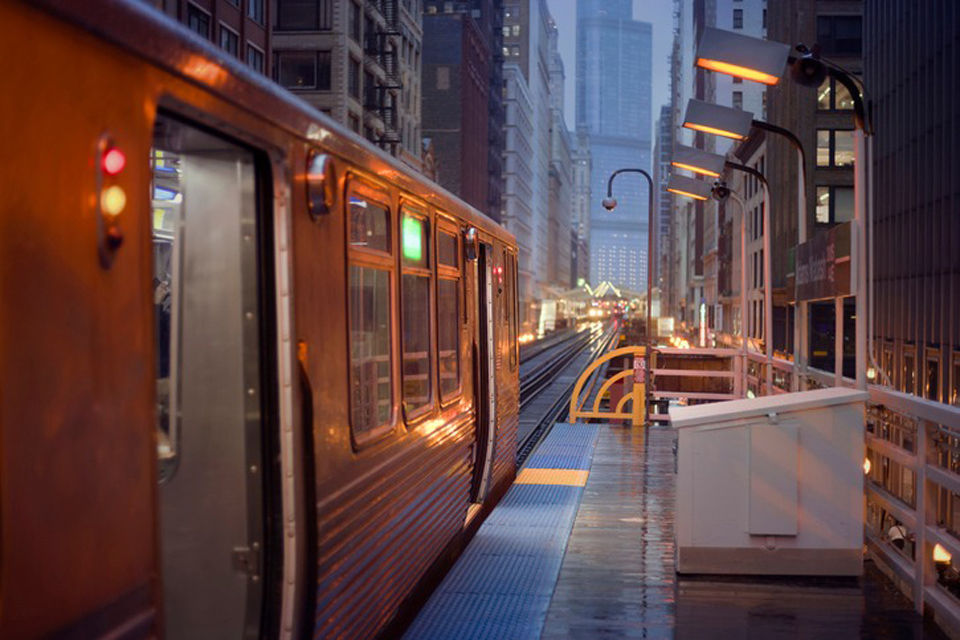 Train awaiting passengers.