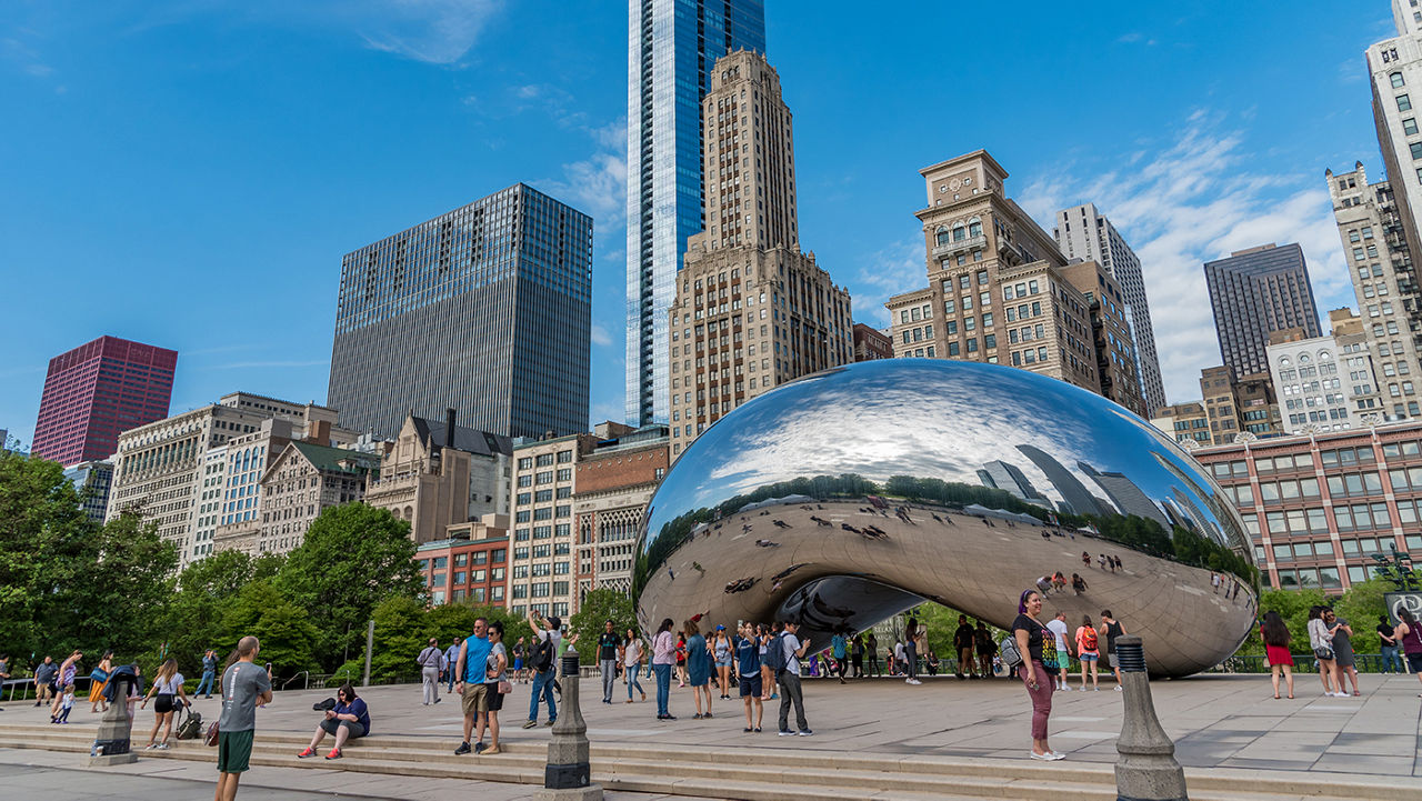 The Bean in Chicago, Illinois.