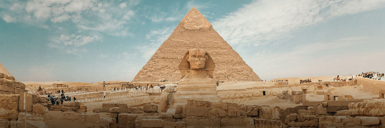 Sphynx and Pyramids of GIza in Egypt