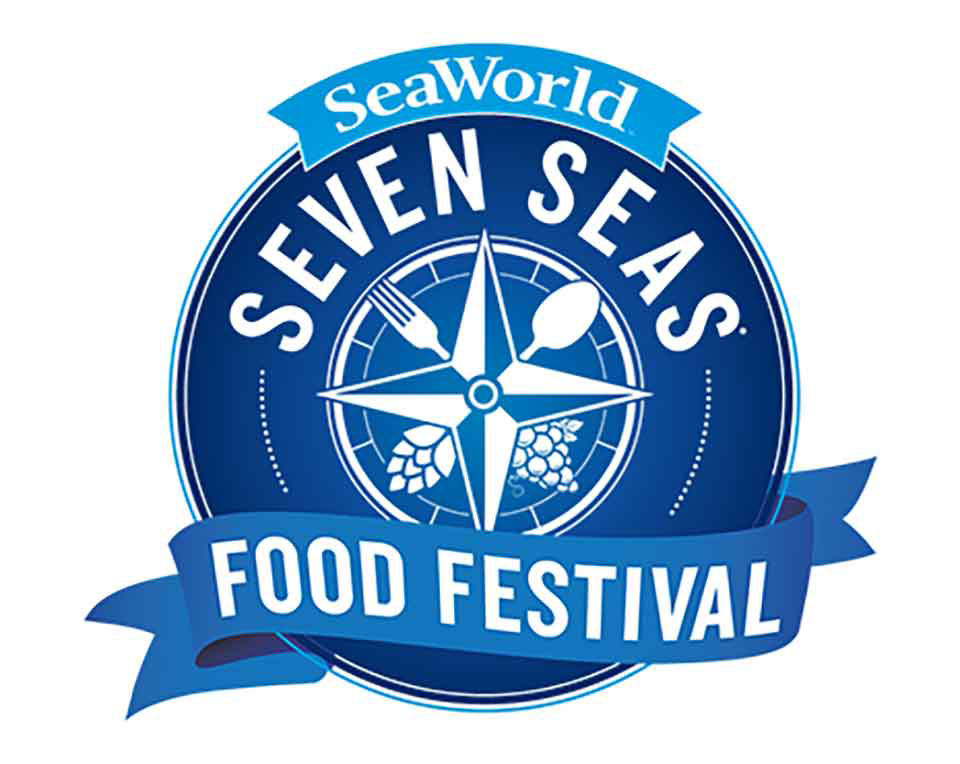 Seaworld seven seas food festival logo.