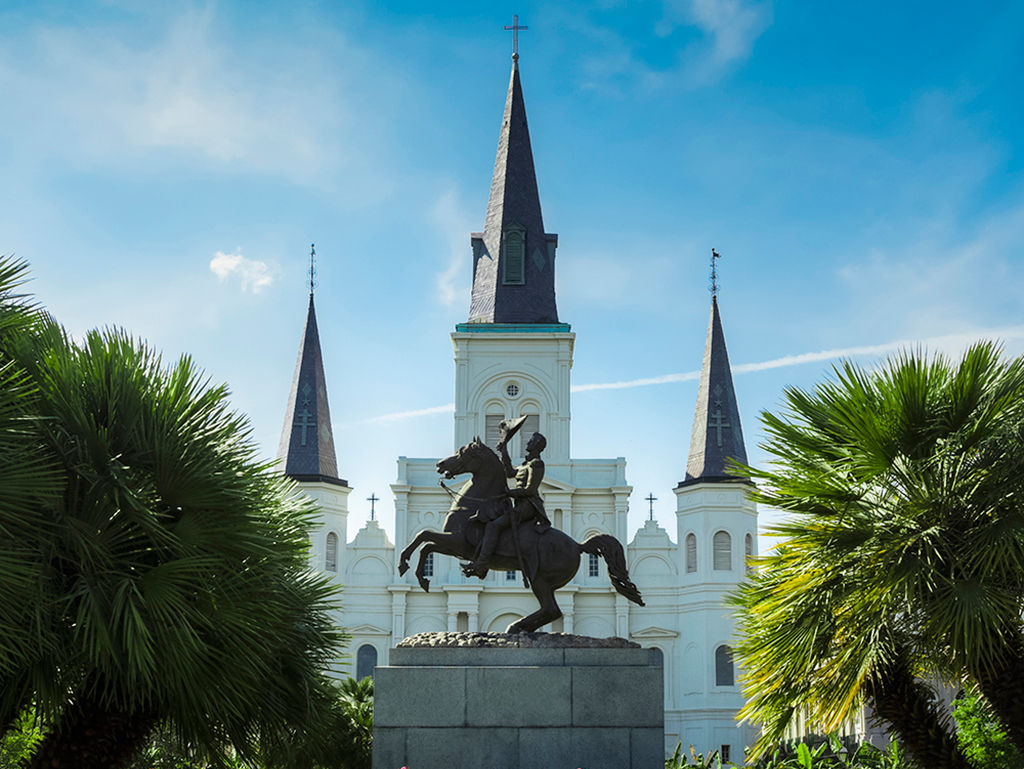 Saint Louis Cathedral on Jackson Square.