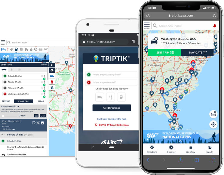Mobile triptik travel planner.
