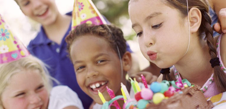 Kids at birthday party.