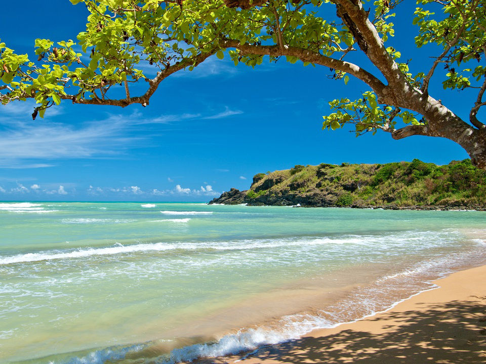 Viking Ocean Cruiuse - breaking waves at a hidden beach, on the north shore of Puerto Rico, US