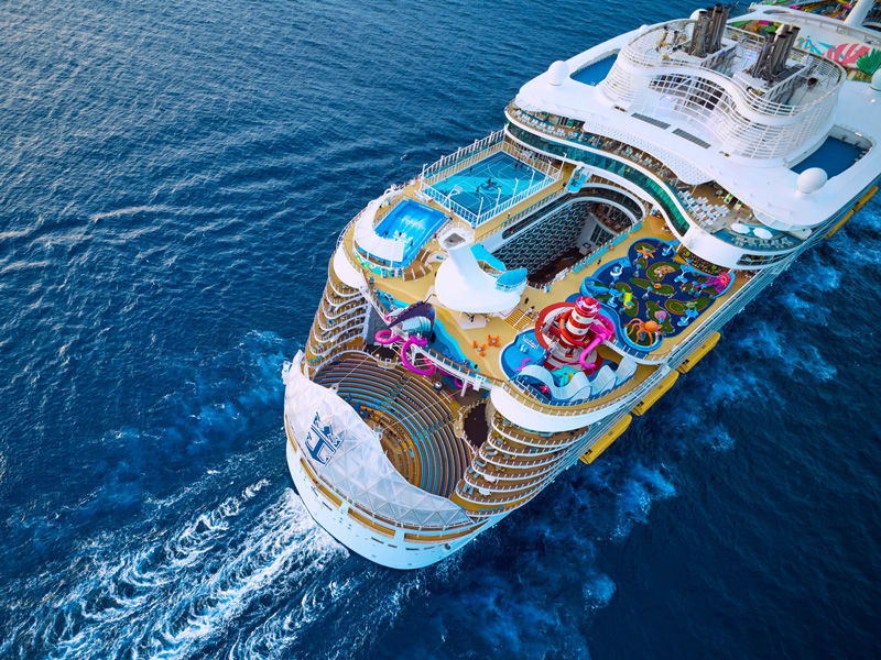 Royal Caribbean cruise ship in the ocean