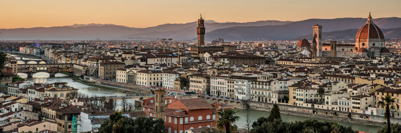 Florence Sunset from Piazzale Michaelangelo, Italy 