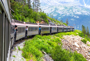 train ride in mountains